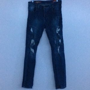Mens ripped skinny jeans